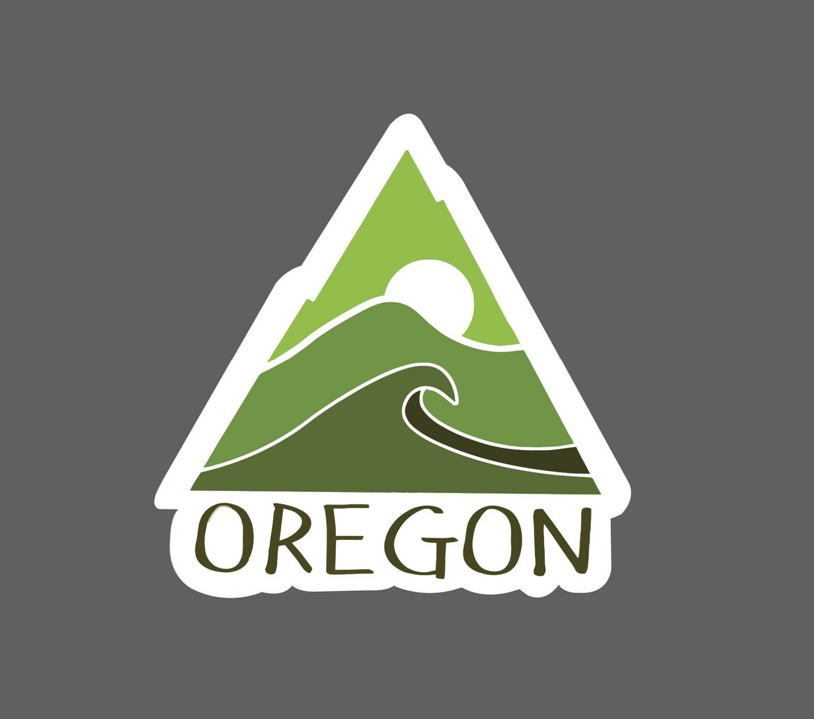 Oregon Sticker State Green Waterproof – Buy Any 4 For $1.75 Each Storewide!