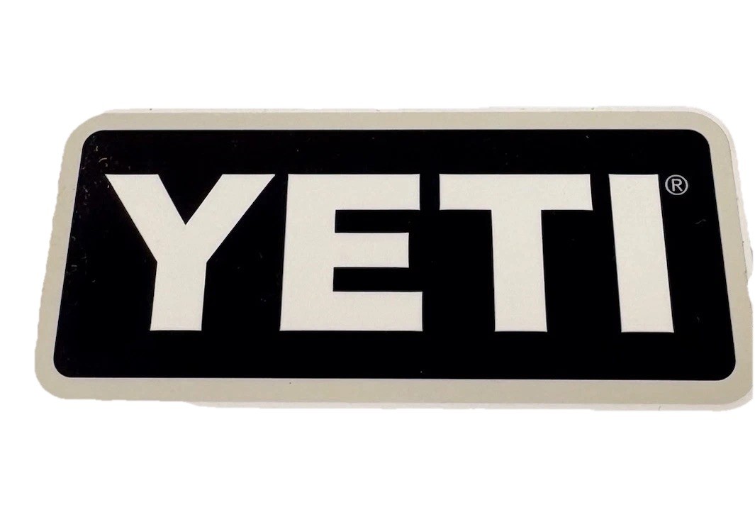 Brand New and Authentic YETI Decal Sticker Black White Gray