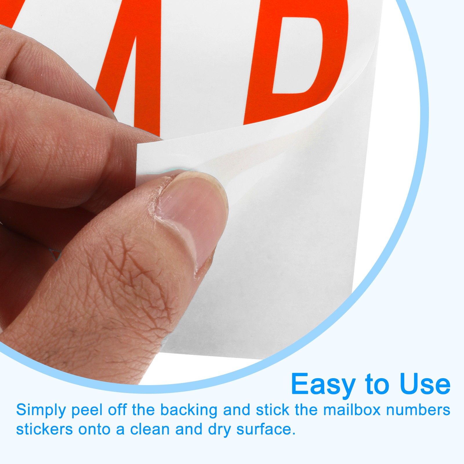 10 Sheets Mailbox Numbers and Letters for Indoor/Outdoor Decals, Red in White