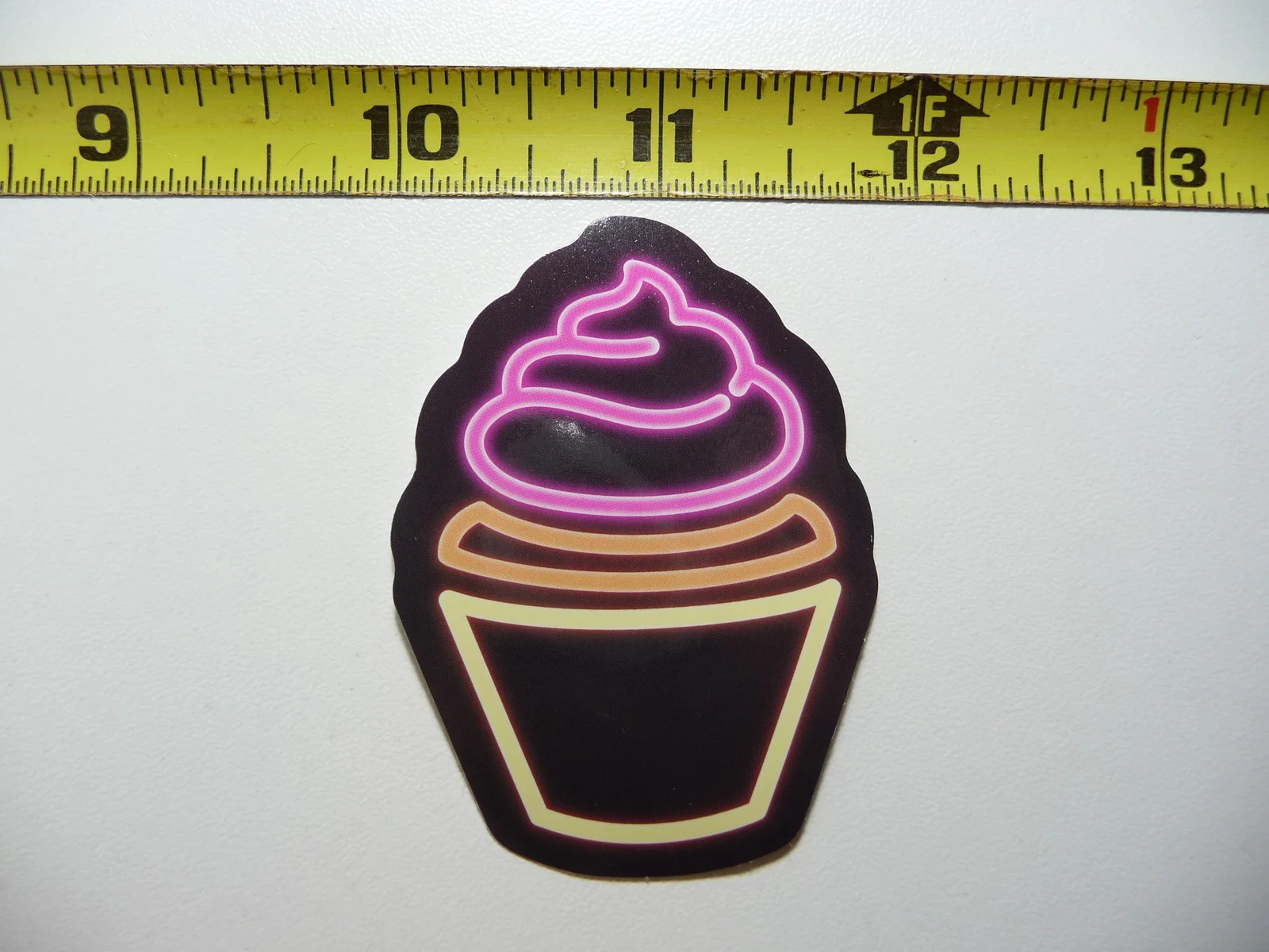 NEON SMALL STICKER DECAL CUPCAKE TREAT BAKERY ICING LAPTOP FUNNY DECORATION