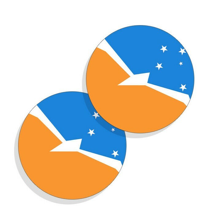 Argentina Antarctica Flag Stickers Flag Decals Vinyl Indoor Outdoor Round 4pack