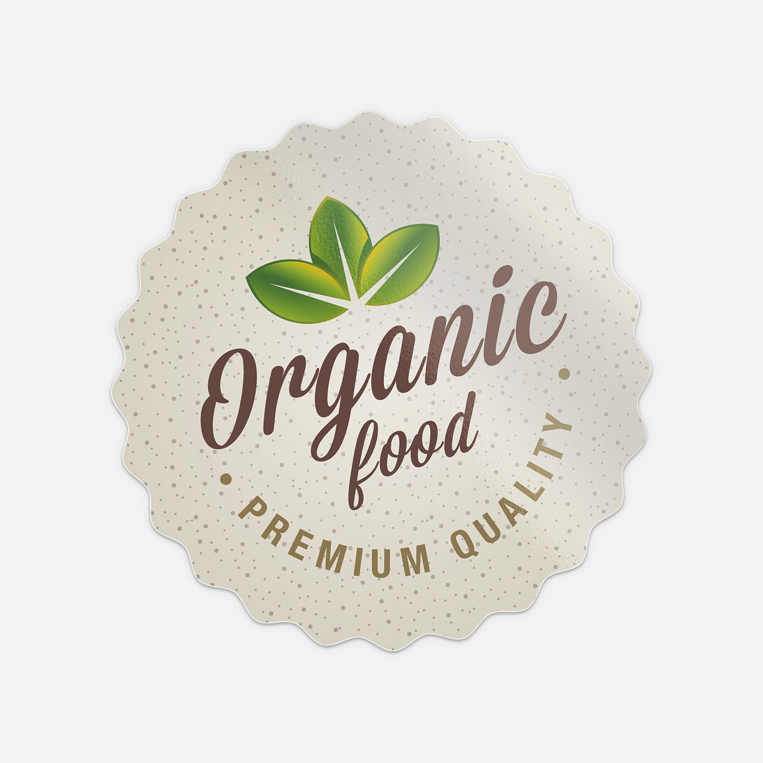 Organic Food Premium Quality Stamp Vinyl Sticker Decal