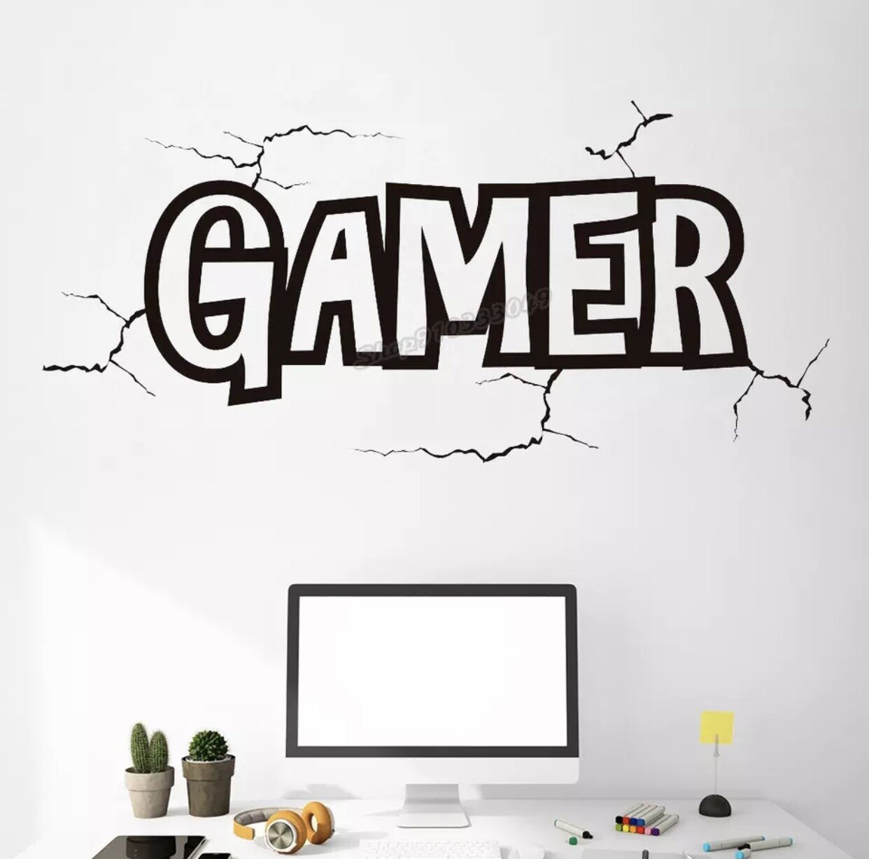 1pc Gamepad Pattern Wall Sticker DIY Home Wall Decoration Removable Wall Decal