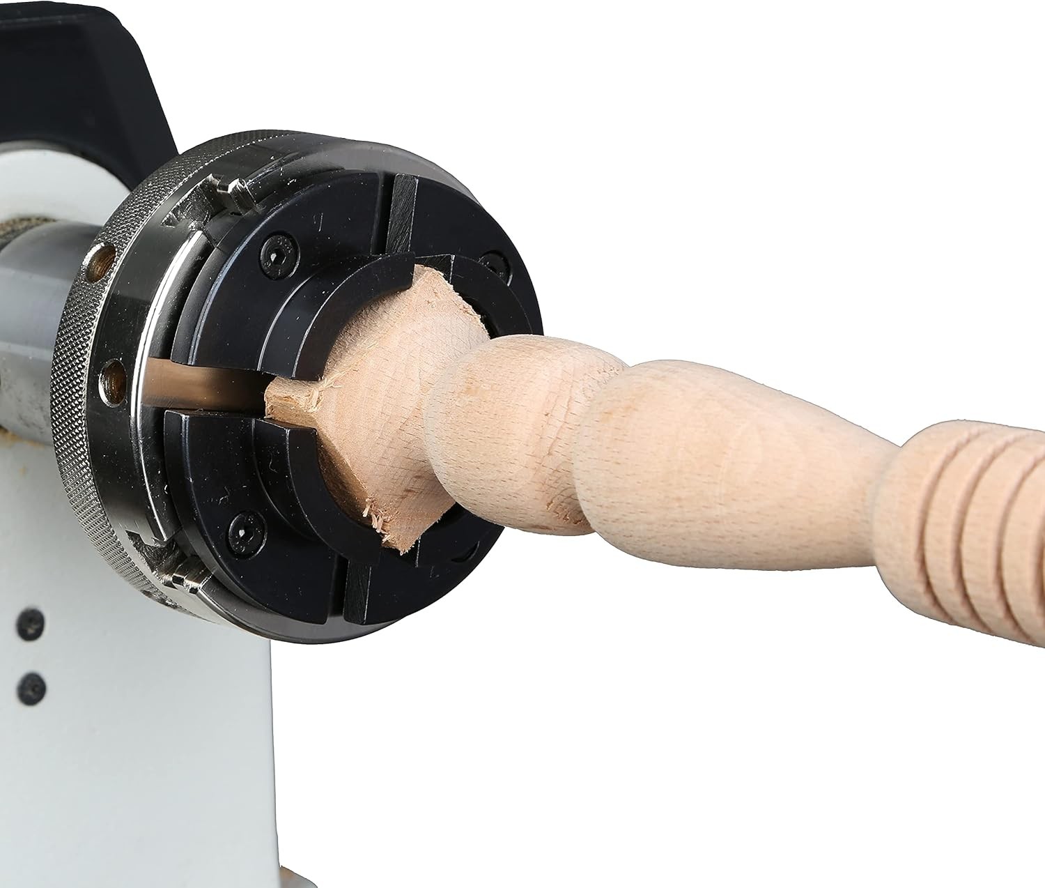 4INCH 4-Jaw Self-Centering Wood Lathe Chuck, 2" Round Jaw Mounted, 1"x8TPI threa