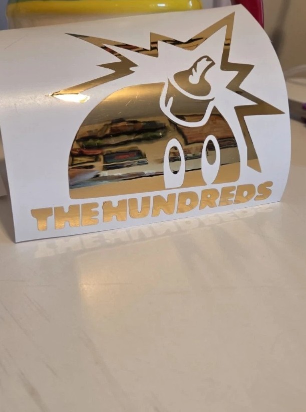 The hundreds bomb weatherproof bumper vinyl decal