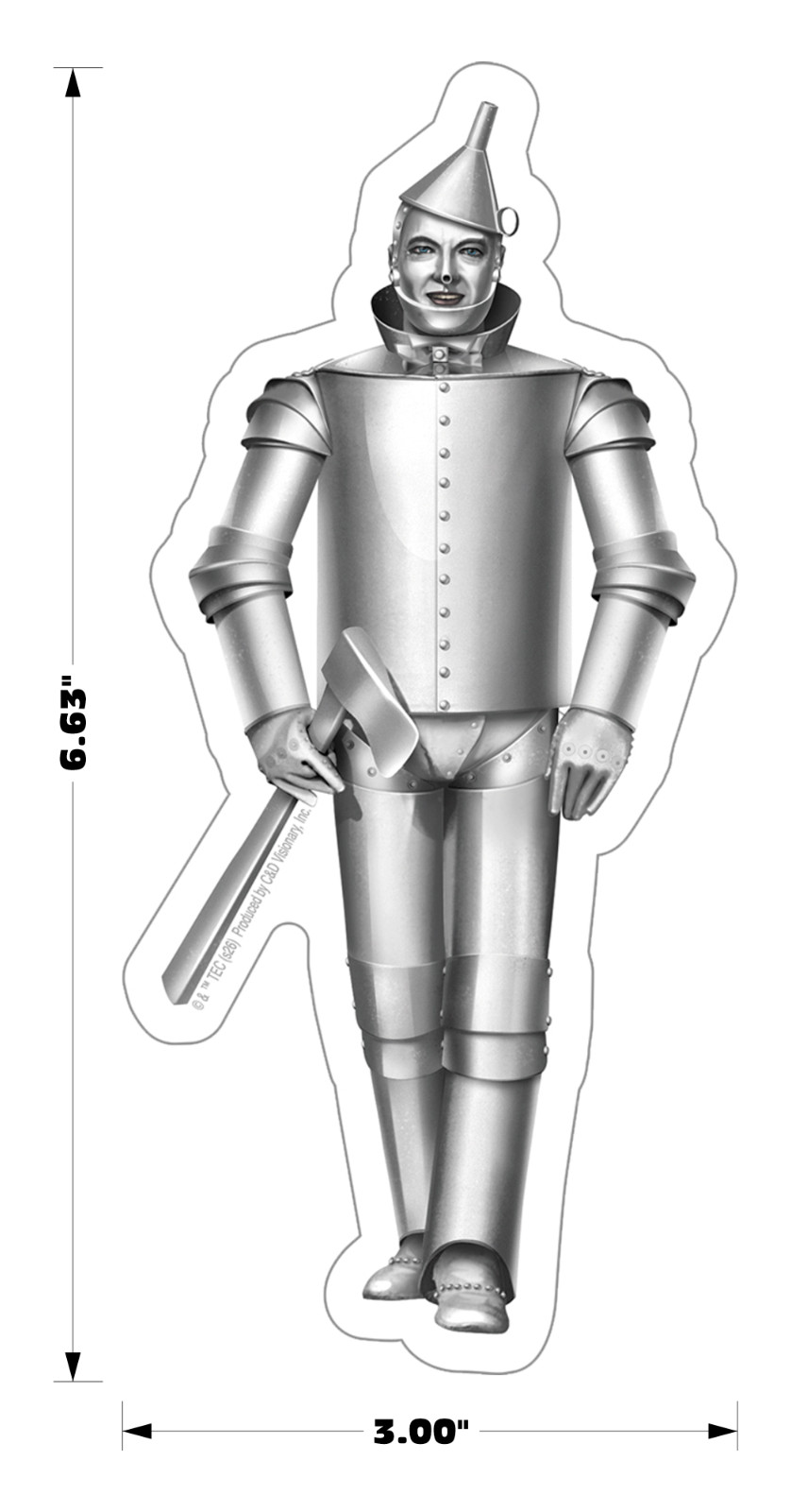 Sticker – The Wizard Of Oz Tin Man Axe 1930s Children's Fantasy Movie 6.63"