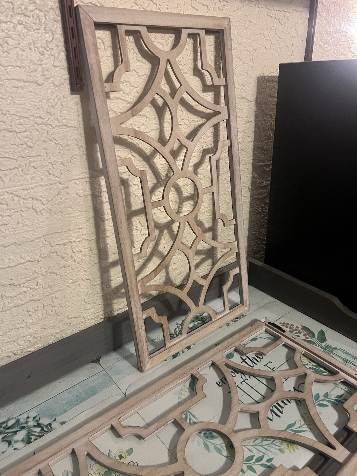 Wood Decorative Two Panels To Hang. 23 .75 X 11.75