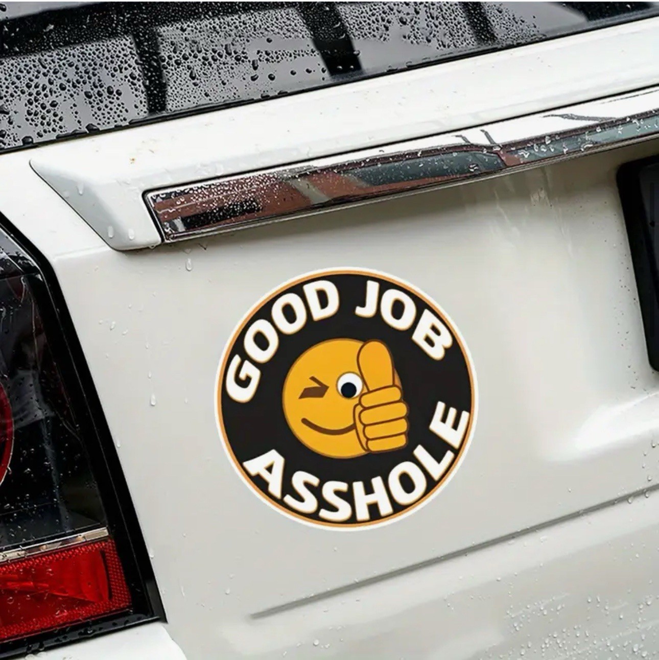 GOOD JOB A$$HOLE FUNNY PRANK JOKE 6” REFLECTIVE VINYL STICKER DECAL 1PC