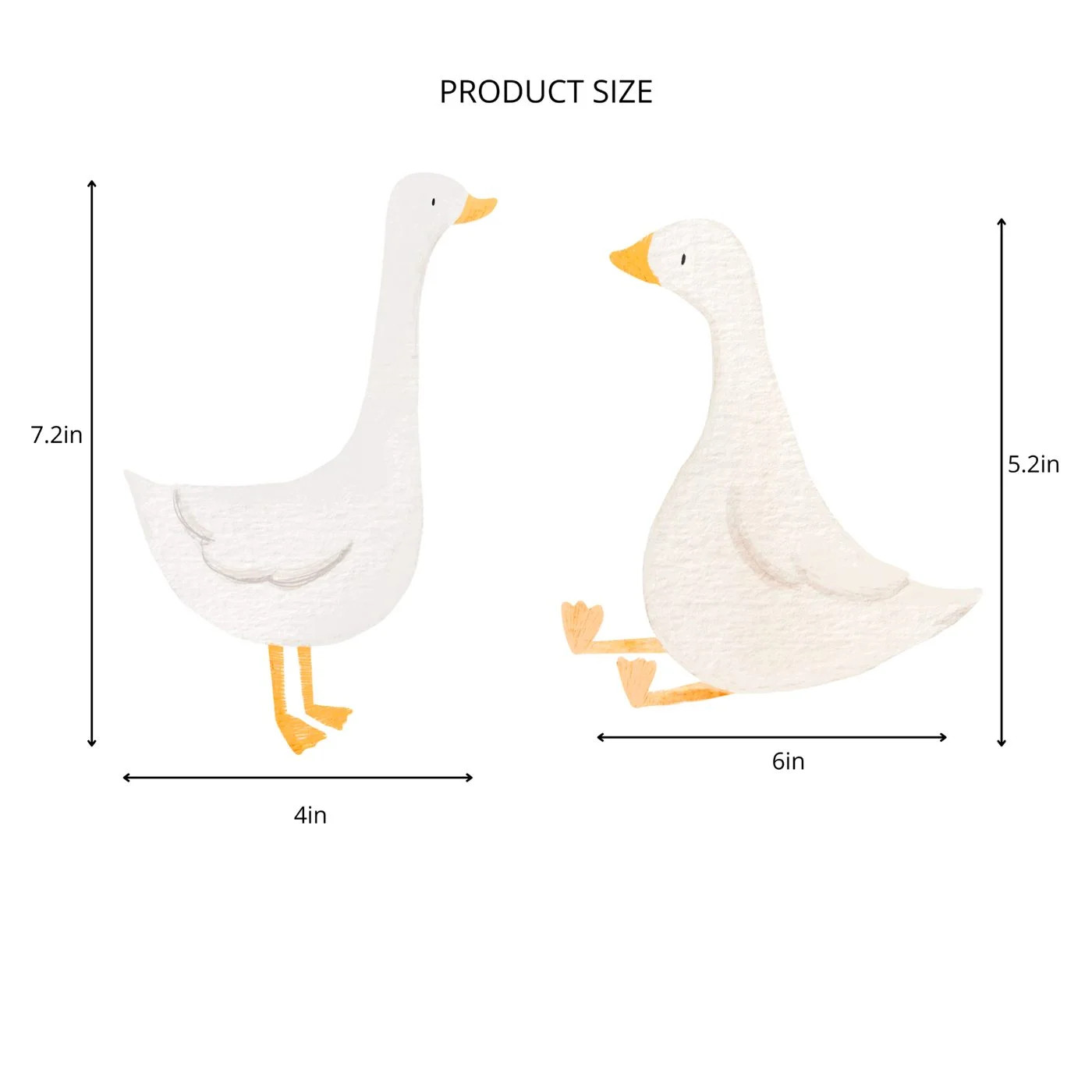 Silly Goose Nursery Wall Decals Set of 20 Clear Vinyl Baby Room Sticker Decor