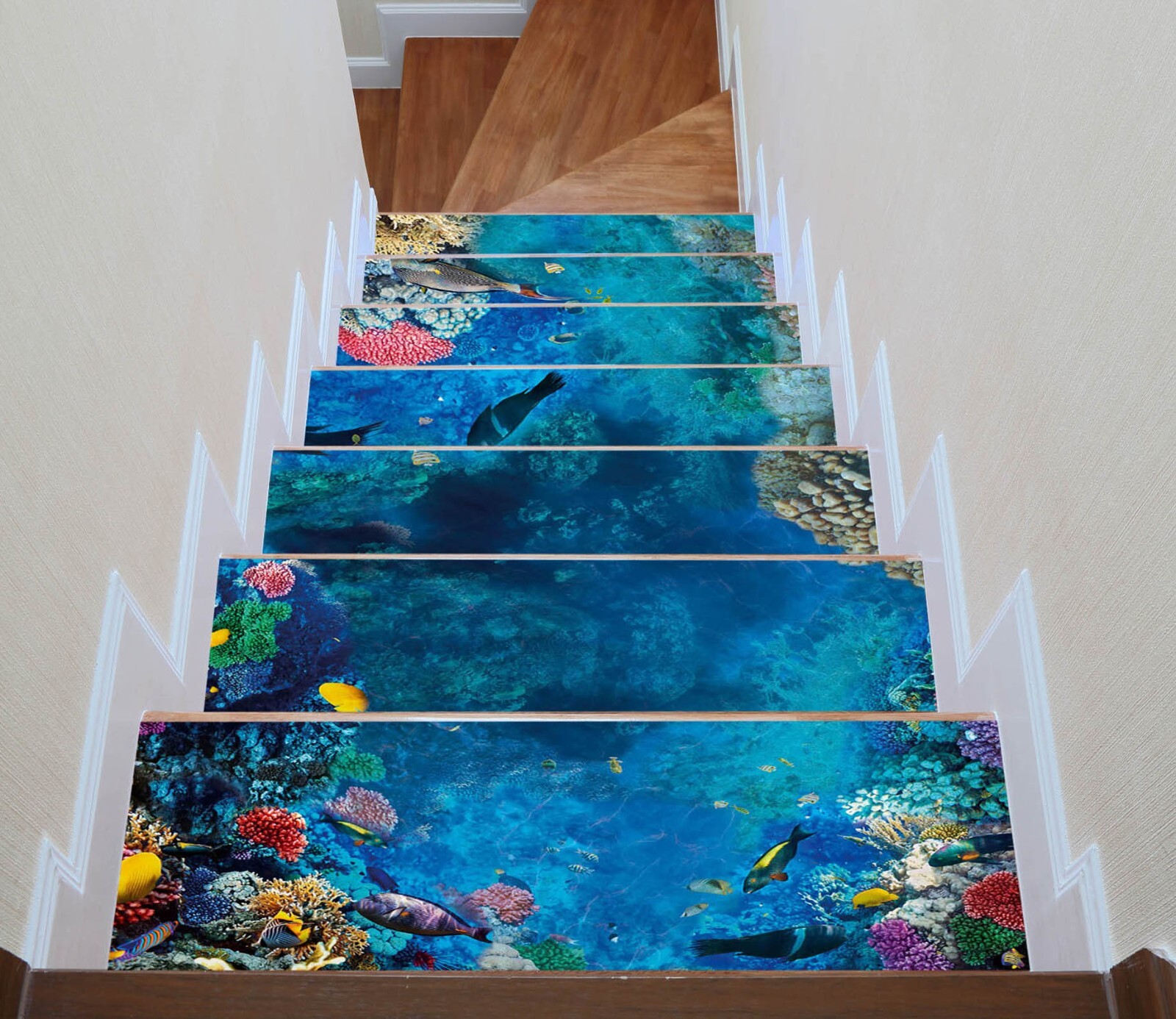 3D Cute Corals U999 Stair Risers Decoration Photo Mural Decal Wallpaper Romy