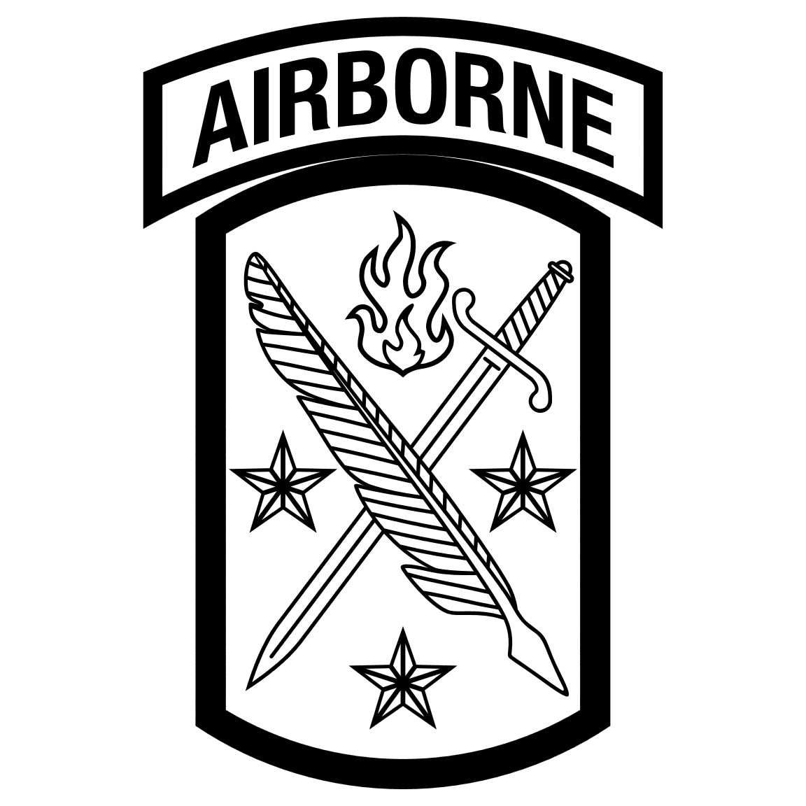95th Civil Affairs Decals, Perma-Sticker, No Background, $1 Shipping