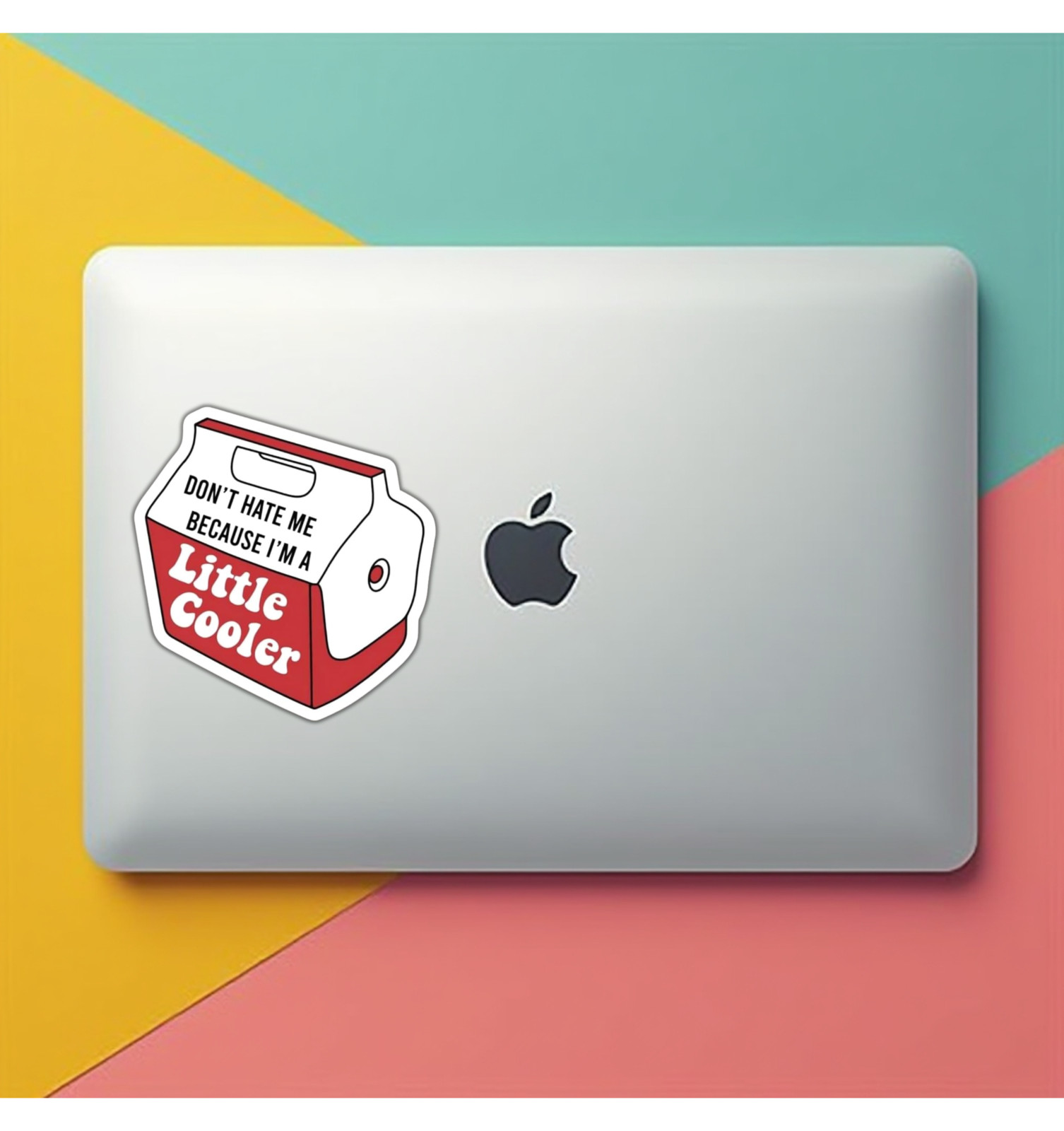 Don't Hate Me Because I'm a Little Cooler Funny Fridge Magnet or Laptop Sticker