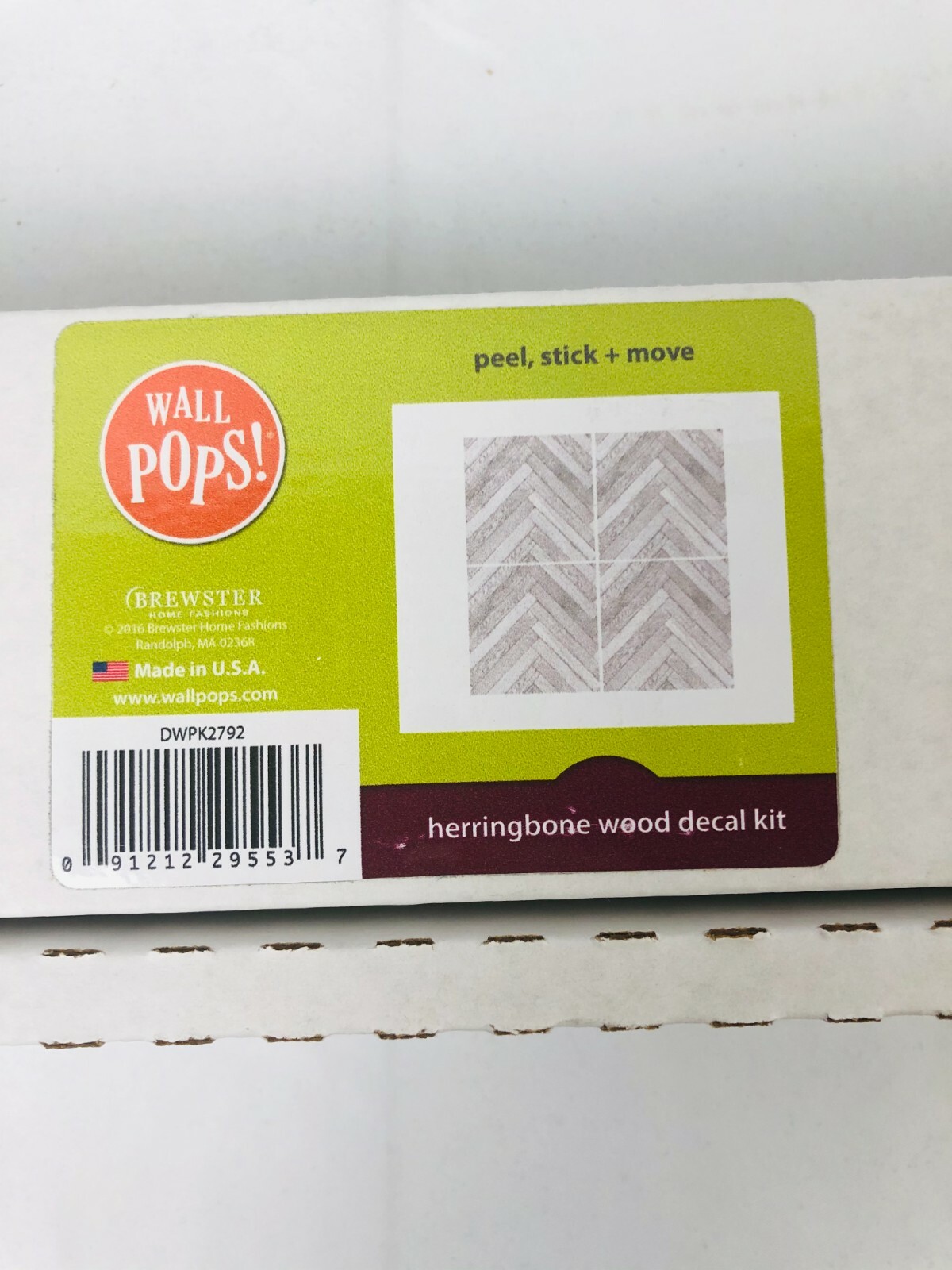 Brewster Home Fashion Wall Pop, Herringbone Wood Decal Kit