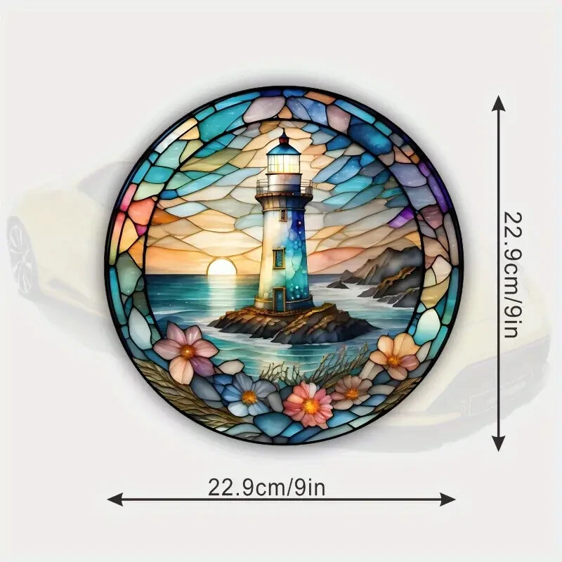Lighthouse Pattern Adhesive-Free Window Sticker