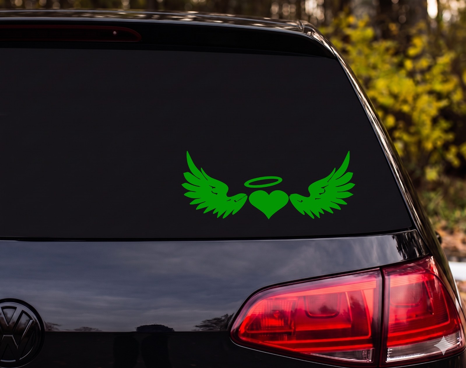 Winged Heart Halo Die Cut Vinyl Decal Custom Car Laptop | Angel Lover Gift