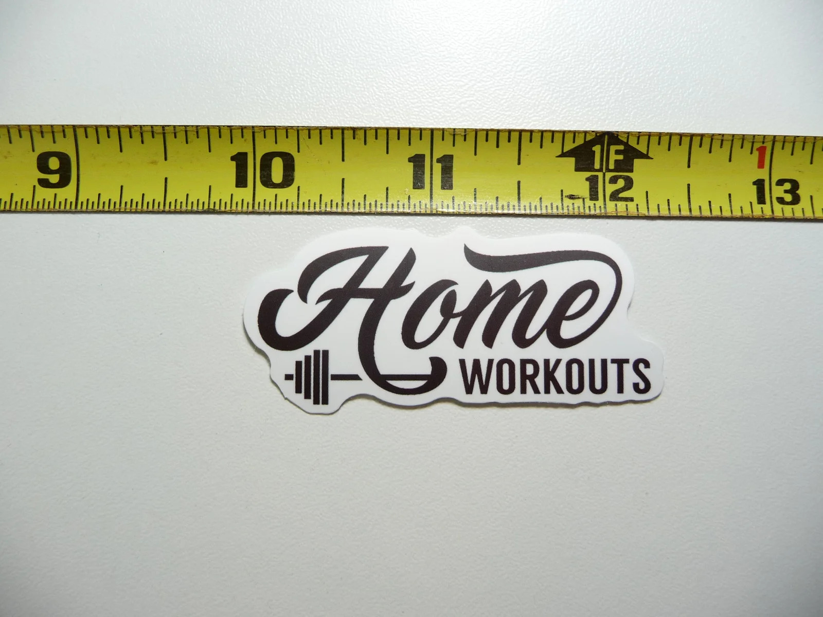 HOME WORKOUTS BARBELL SMALL STICKER DECAL GYM WEIGHTLIFTING FITNESS EXERCISE