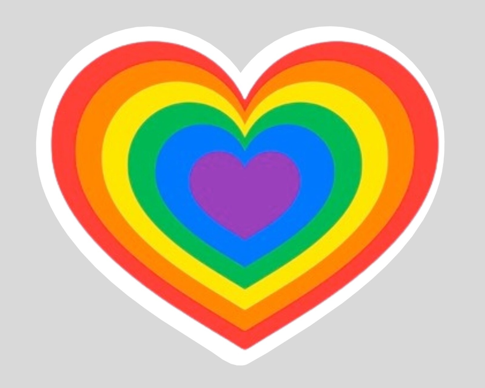 Gay Pride Rainbow Heart STICKER