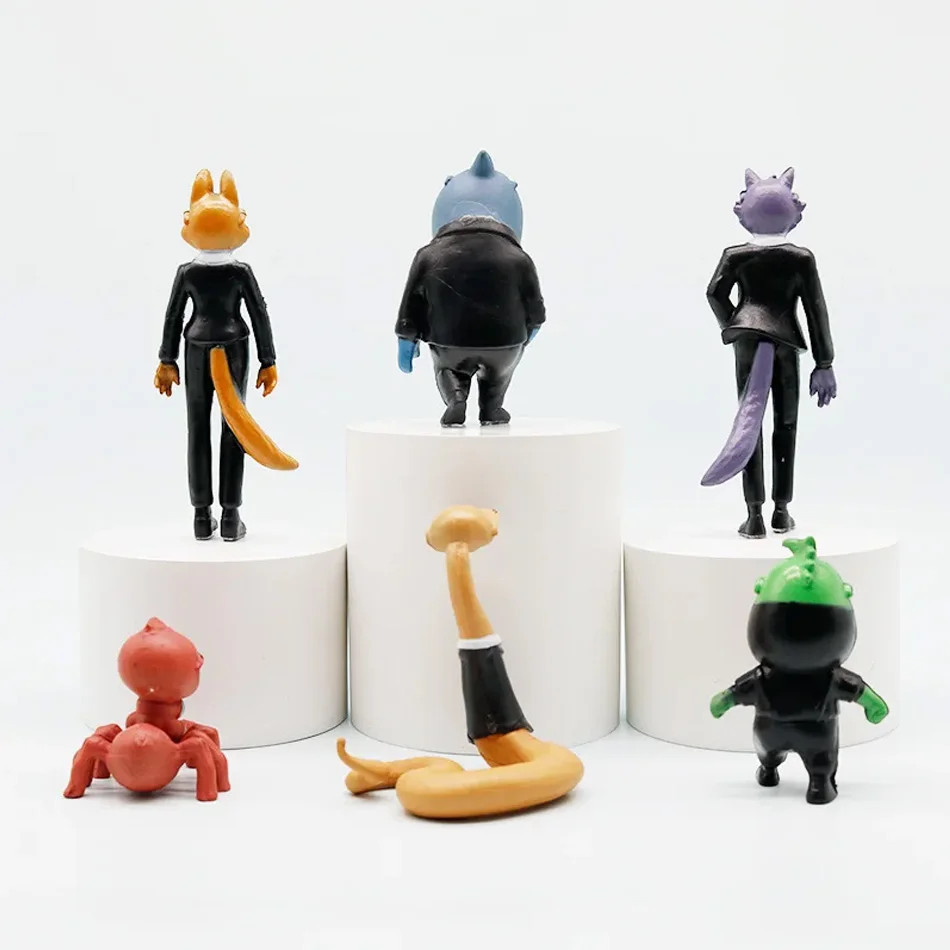 6Pcs The Bad Guys Figures Set Cartoon PVC Action Model Toys Kids Gift
