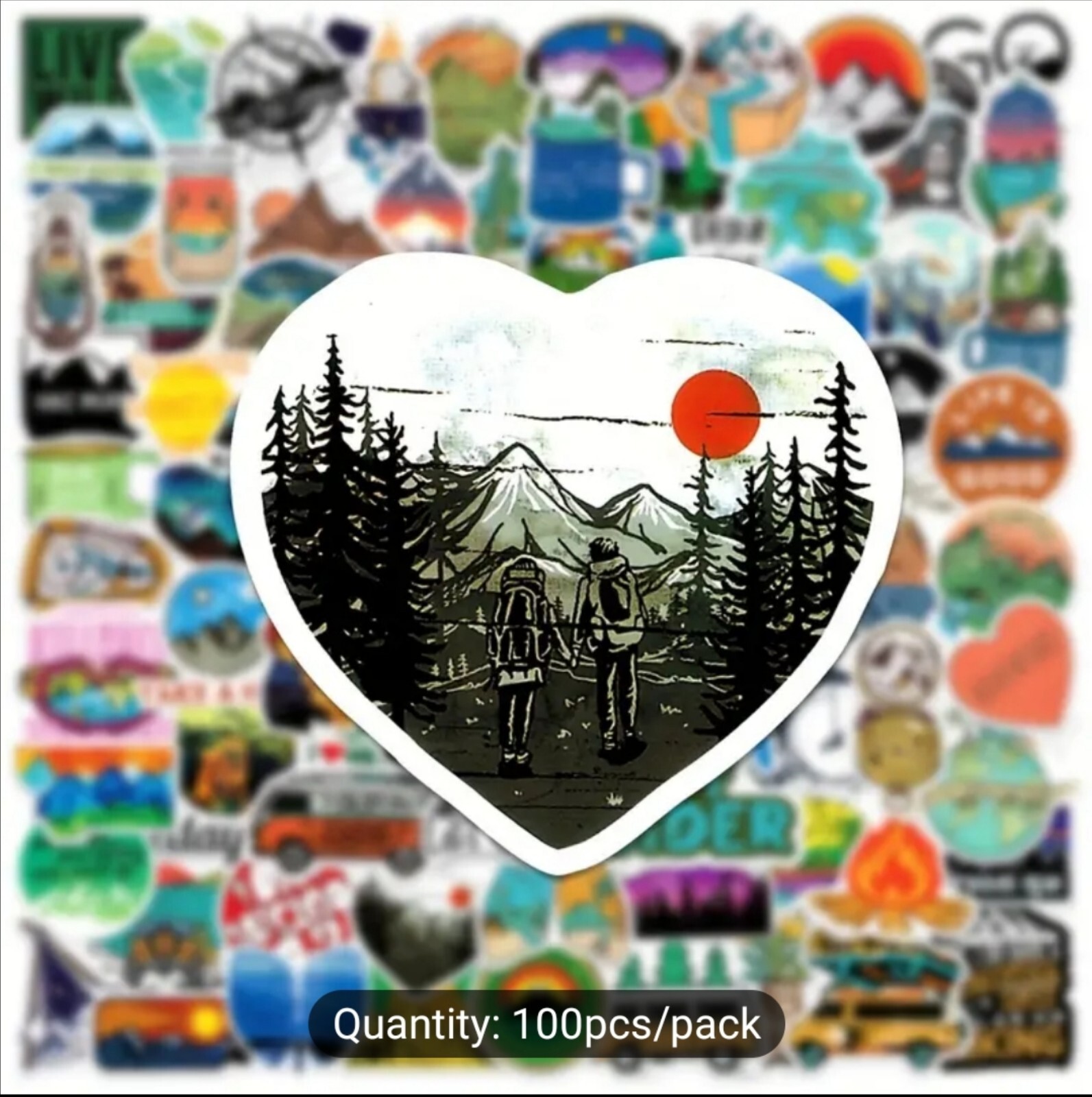 10 PCS Hiking Camping Outdoors Adventure Stickers BRAND NEW