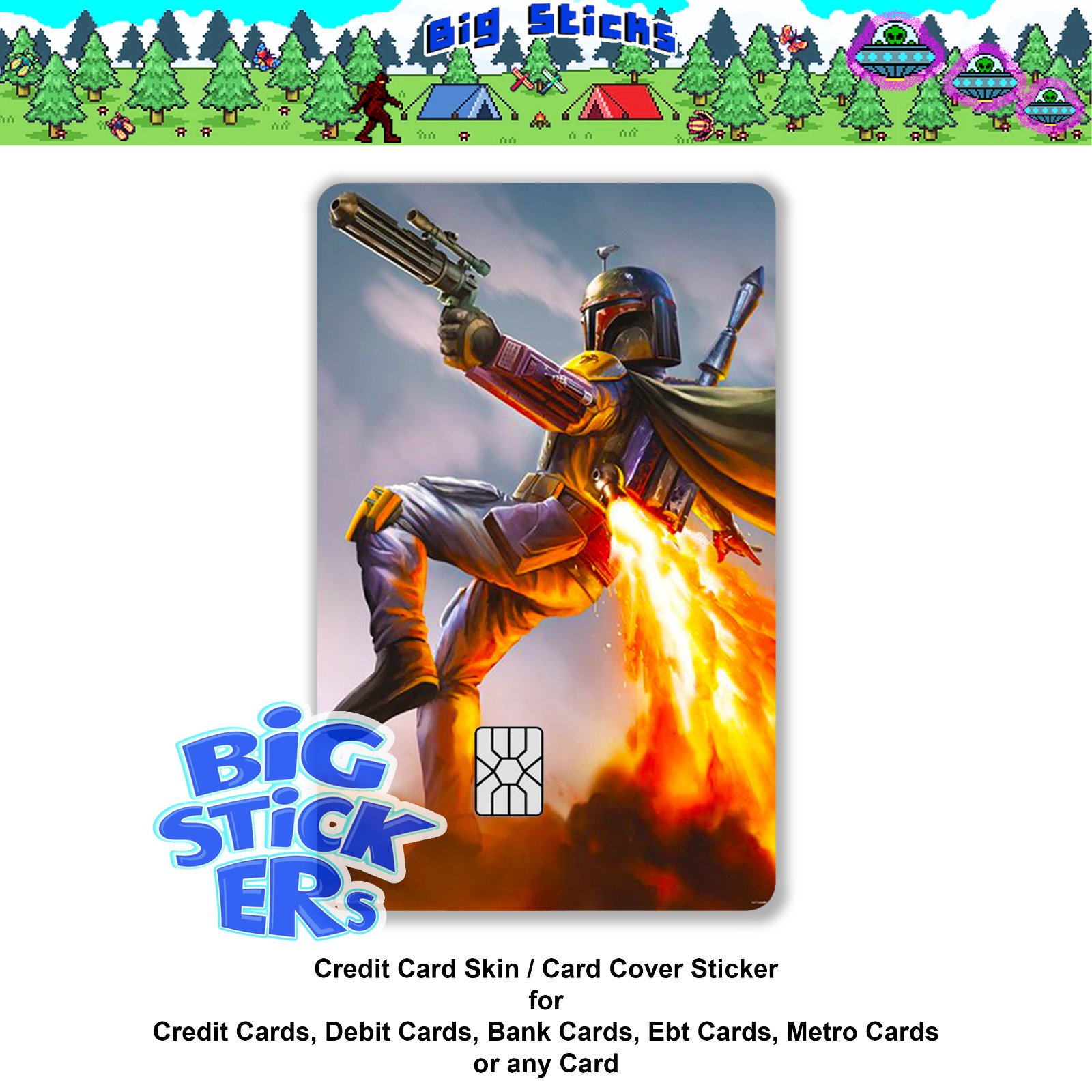 Starwars Credit Card Cover SMART Sticker Skin Wrap, Card Sticker Decal