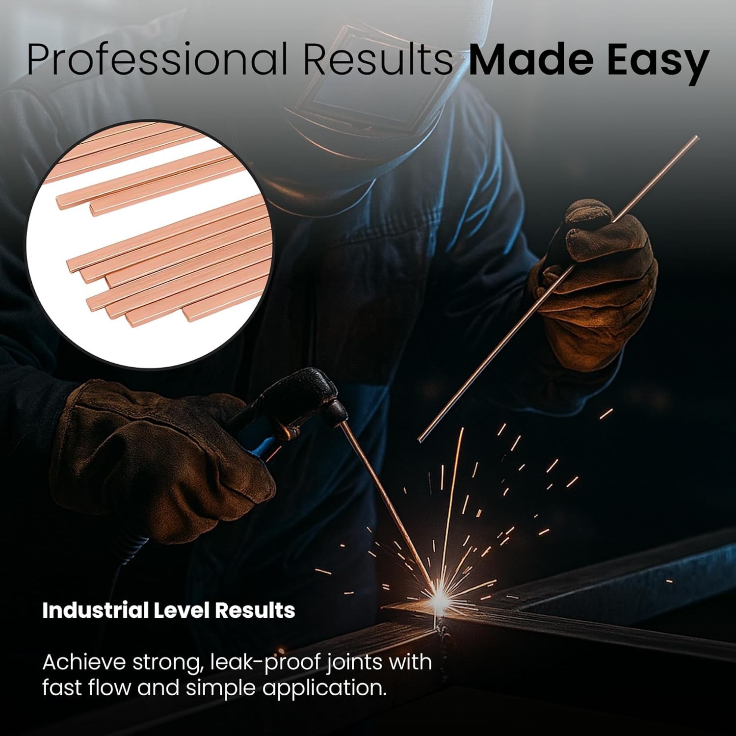 42 Pcs Brazing Rods AWS Bcup-5 15% Silver Solder Phos Copper Brazing Alloy Flat