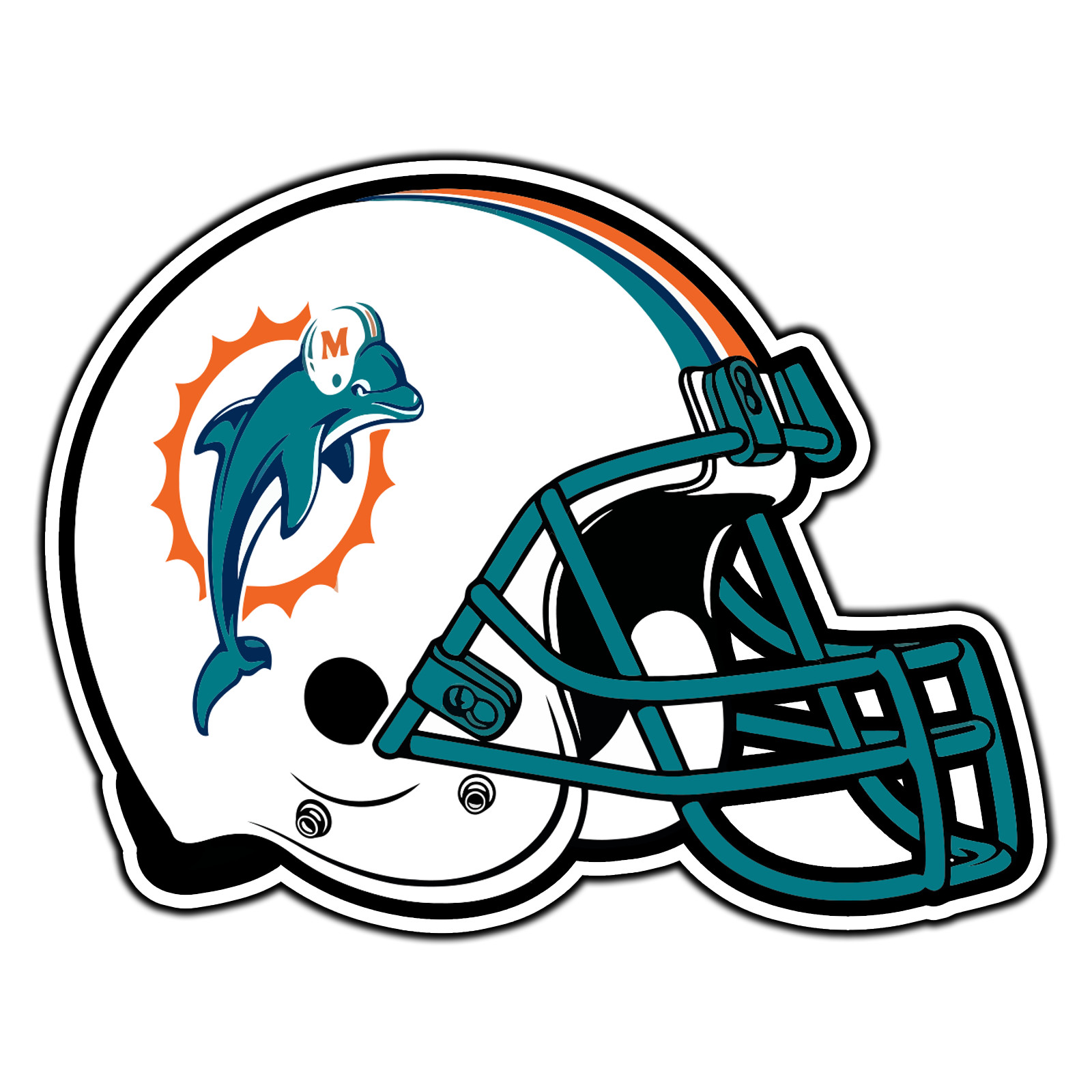 Miami Dolphins Helmet Logo #8 Football Sticker Waterproof Vinyl Decal DieCut Car