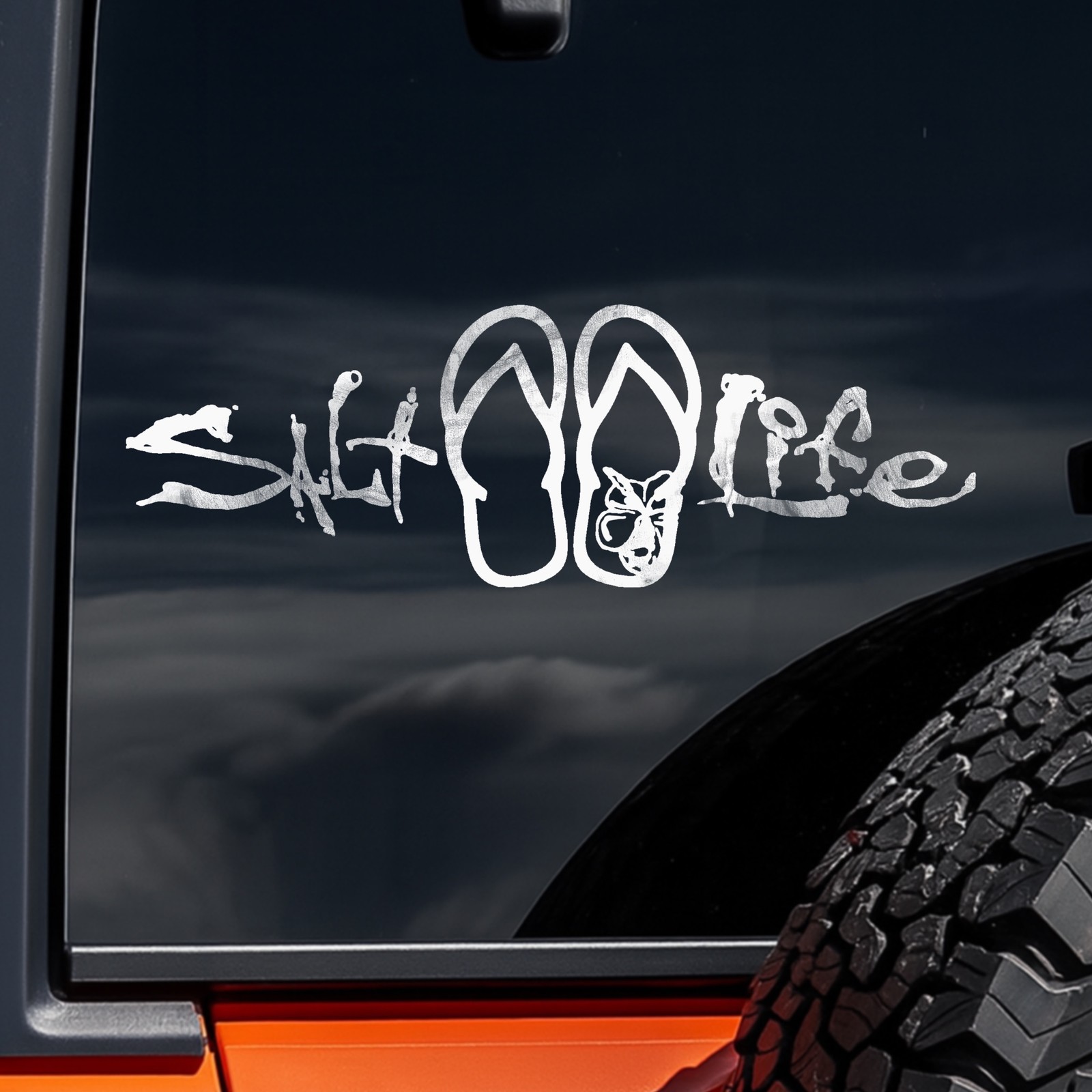 Salt Life Flip Flops Waterproof Vinyl Decal Ocean Beach Sandals Truck Car SUV 8”