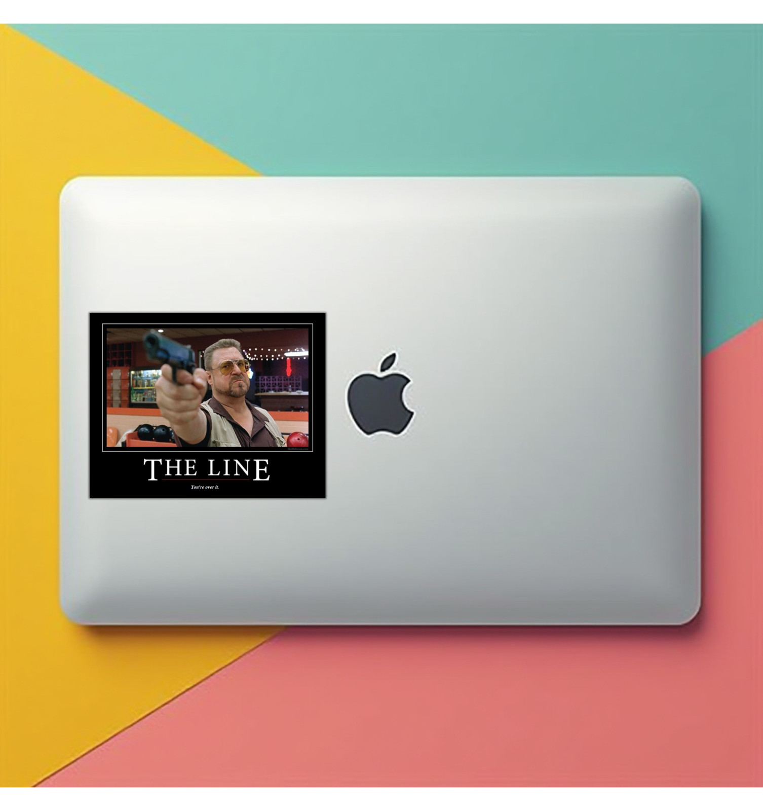 The Big Lebowski Over the Line Walter Sobchak Fridge Magnet or Laptop Sticker