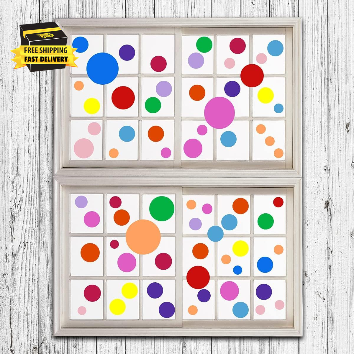 264 Pieces Polka Dot Wall Decals Circles Decals for Wall Vinyl Dots Stickers Set