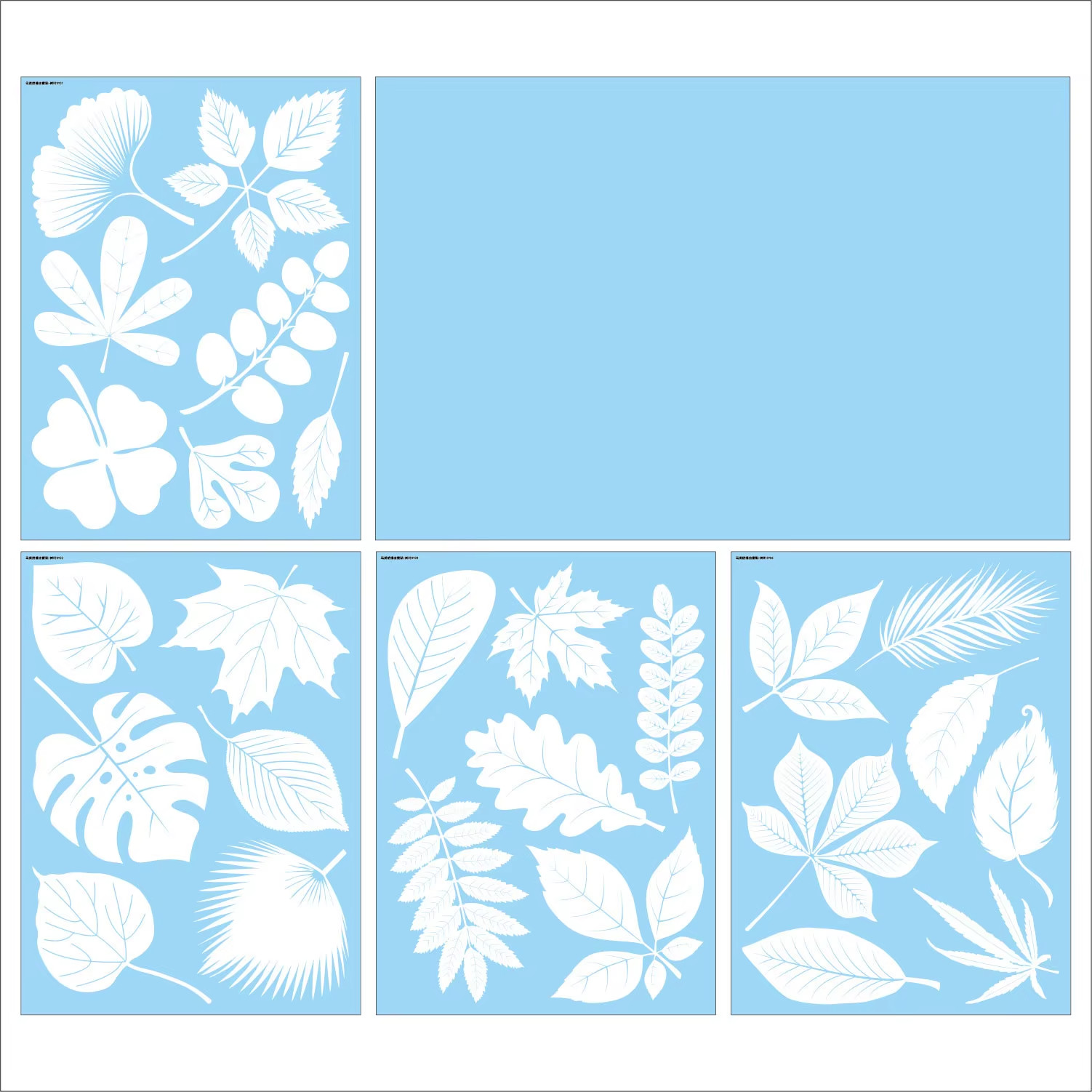 Window Decals for Bird Strikes 52 Pieces Large Leaf Shape Anti Collision Window