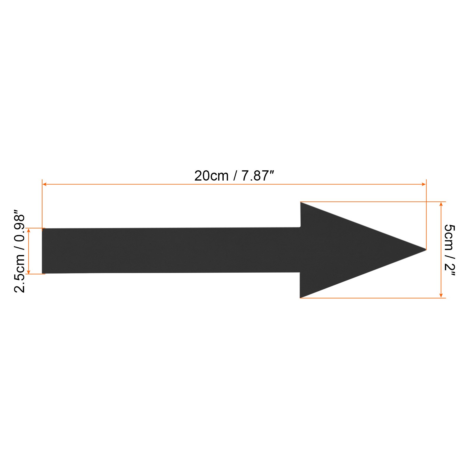 20Pcs Directional Arrow Sticker Self Adhesive Floor Decal Marking Sign Black