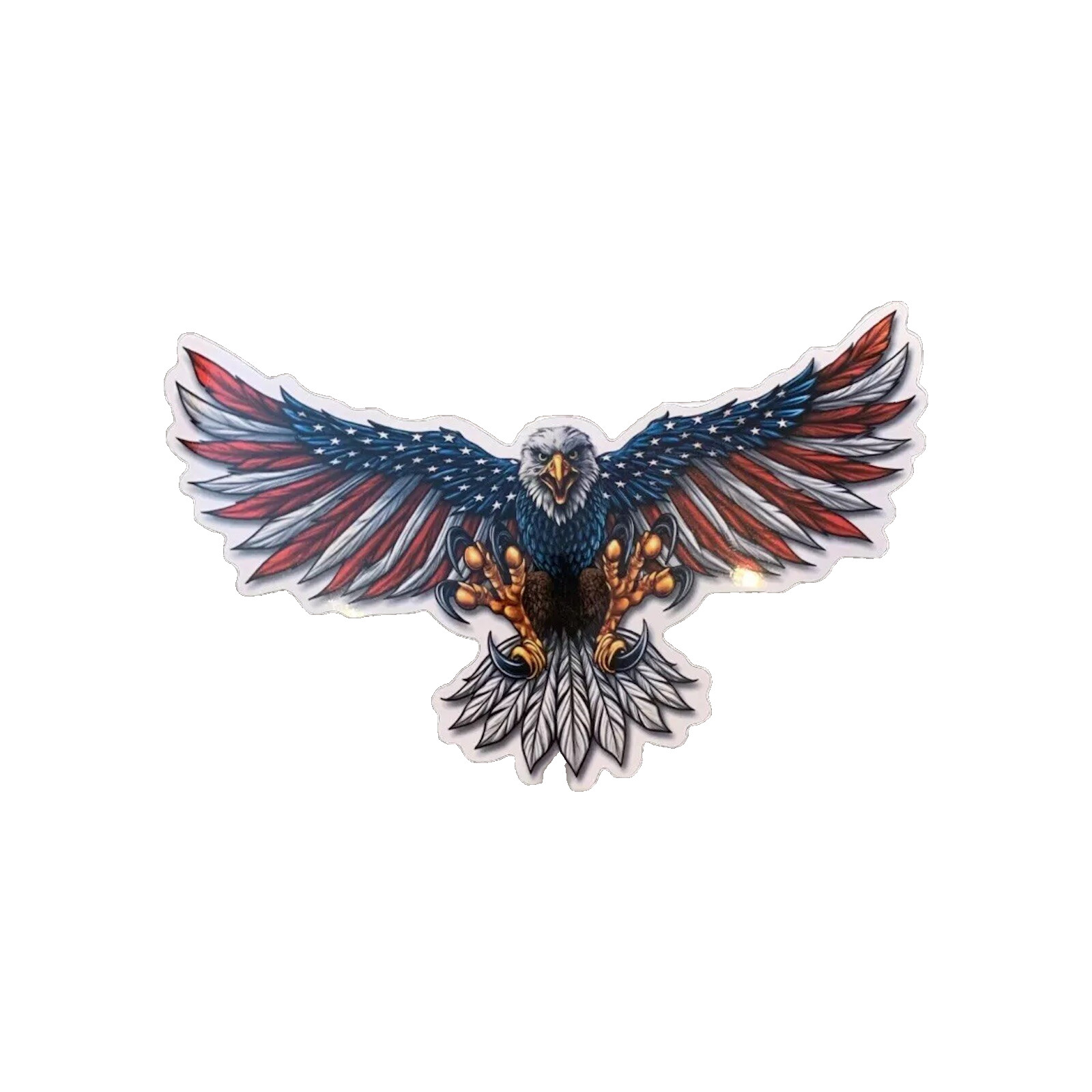 3x Patriotic American Flag Bald Eagle Bumper Sticker Decal 5×2”
