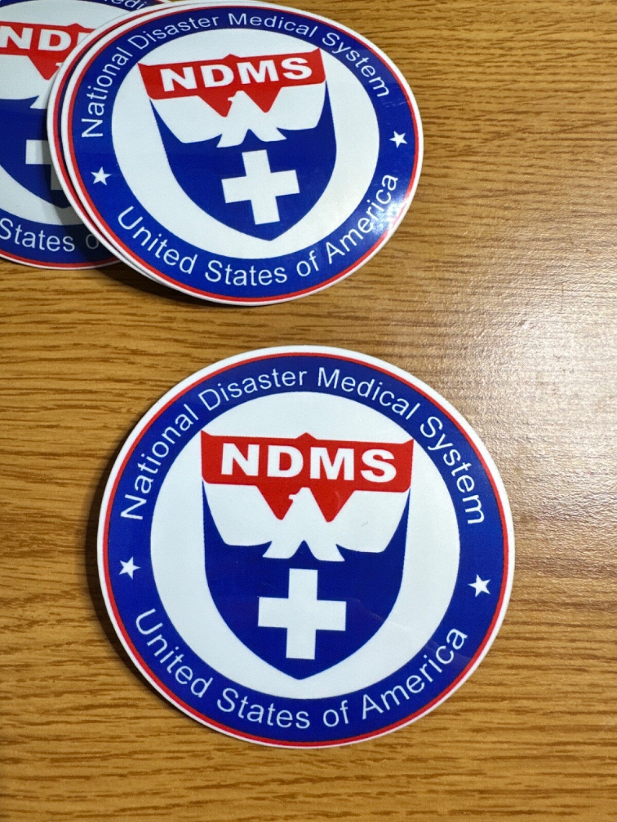 NDMS sticker vinyl laminated glossy HHS DHS FEMA patriotic USA