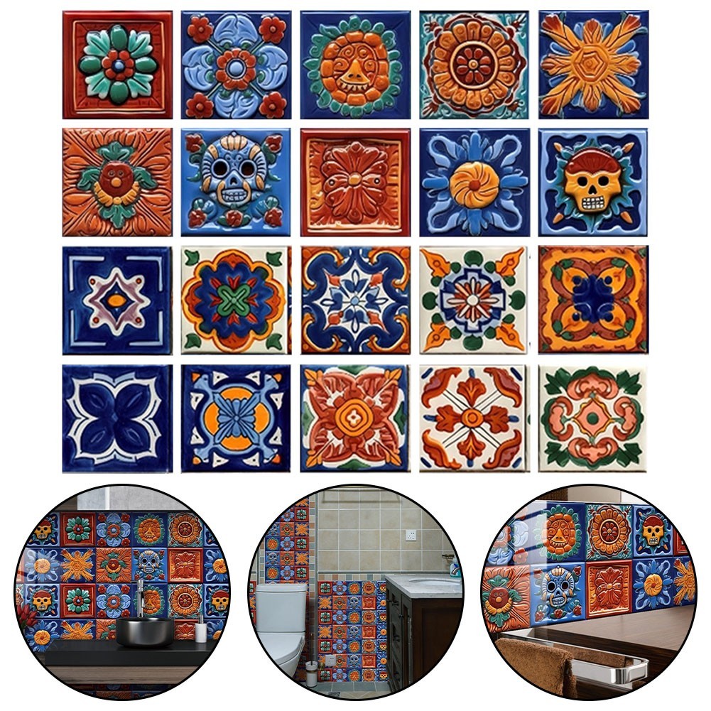 Mexican Tiles Furniture High Quality PVC Long Lasting Use Mexican Tiles