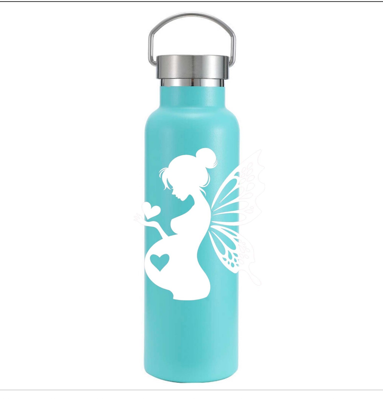 Pregnant Fairy Decal expectant mom gift boho baby shower butterfly wings cottage