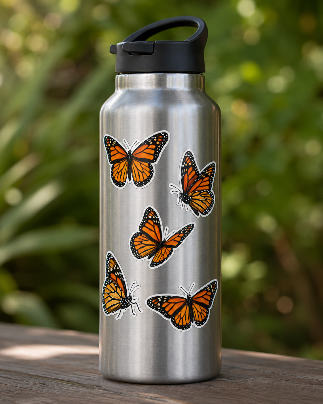 Monarch Cute Butterfly Die Cut Stickers Set Laptop Sticker WaterBottle Device 5x