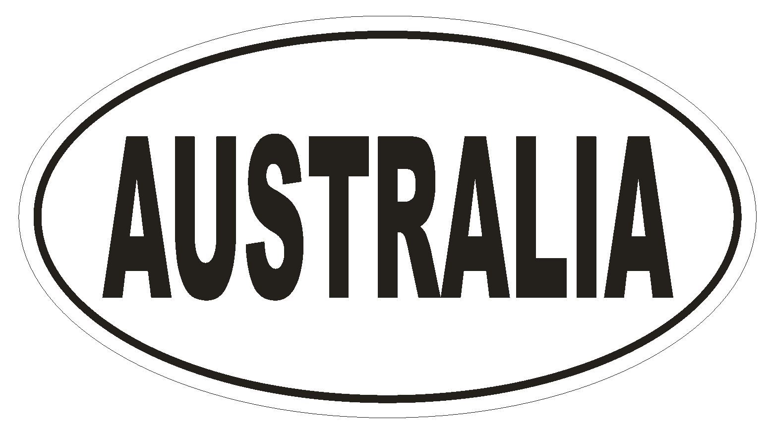 AUSTRALIA Oval Bumper Sticker or Helmet Sticker D2116 Country Euro oval