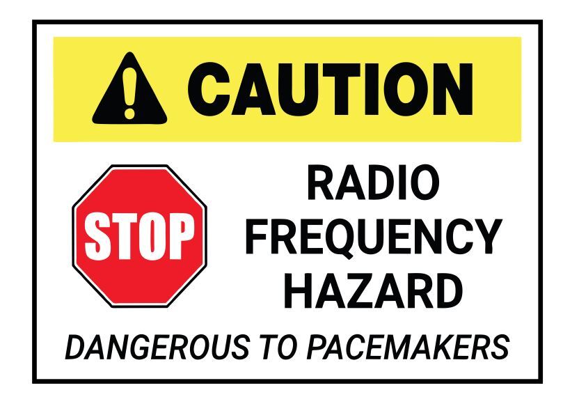Caution Radio Frequency Hazard Safety Sign Sticker Decal Label D7318