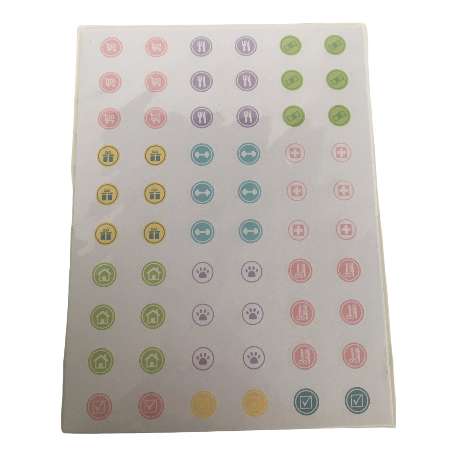 Pen and Gear Stickers 4 Sheets Small Circles for Planner Money Shipping Food New