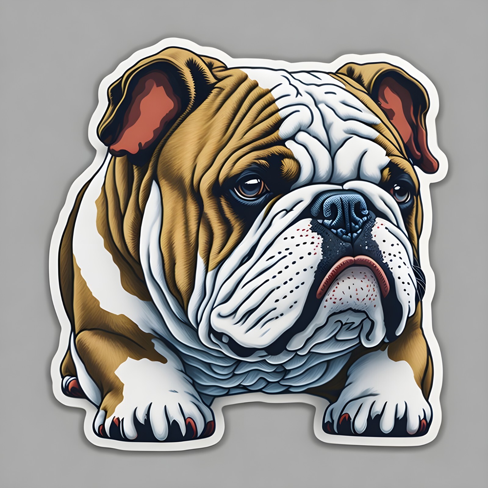 ENGLISH BULLDOG CARTOON CAR DECAL STICKER LAMINATED CUSTOM SIZE DM ME FREE GIFT