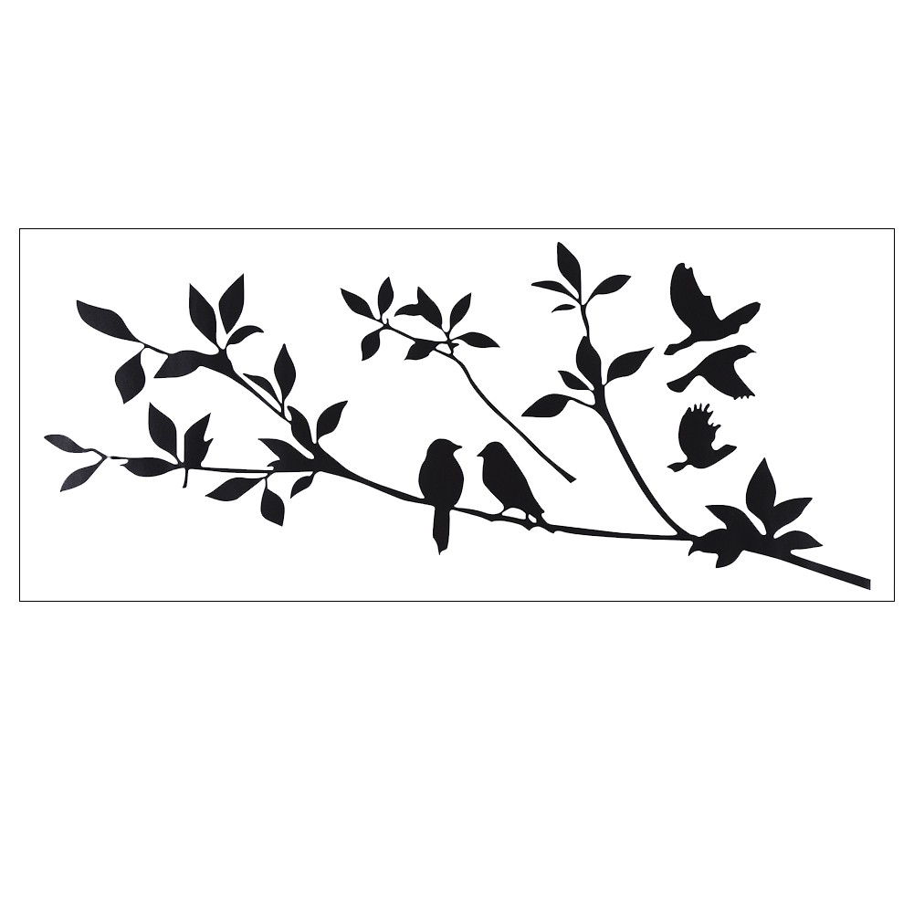 Bedroom Wall Sticker Trendy Black Branch Design For Walls 60cm PVC Premium
