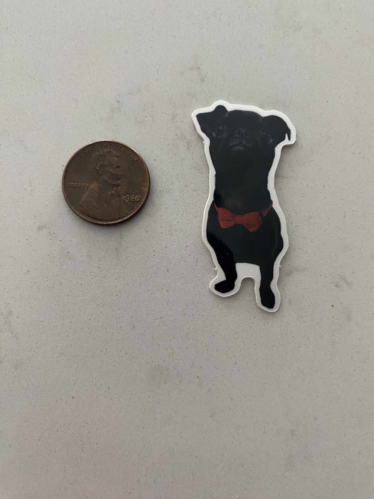 Black Pug Puppy Sticker