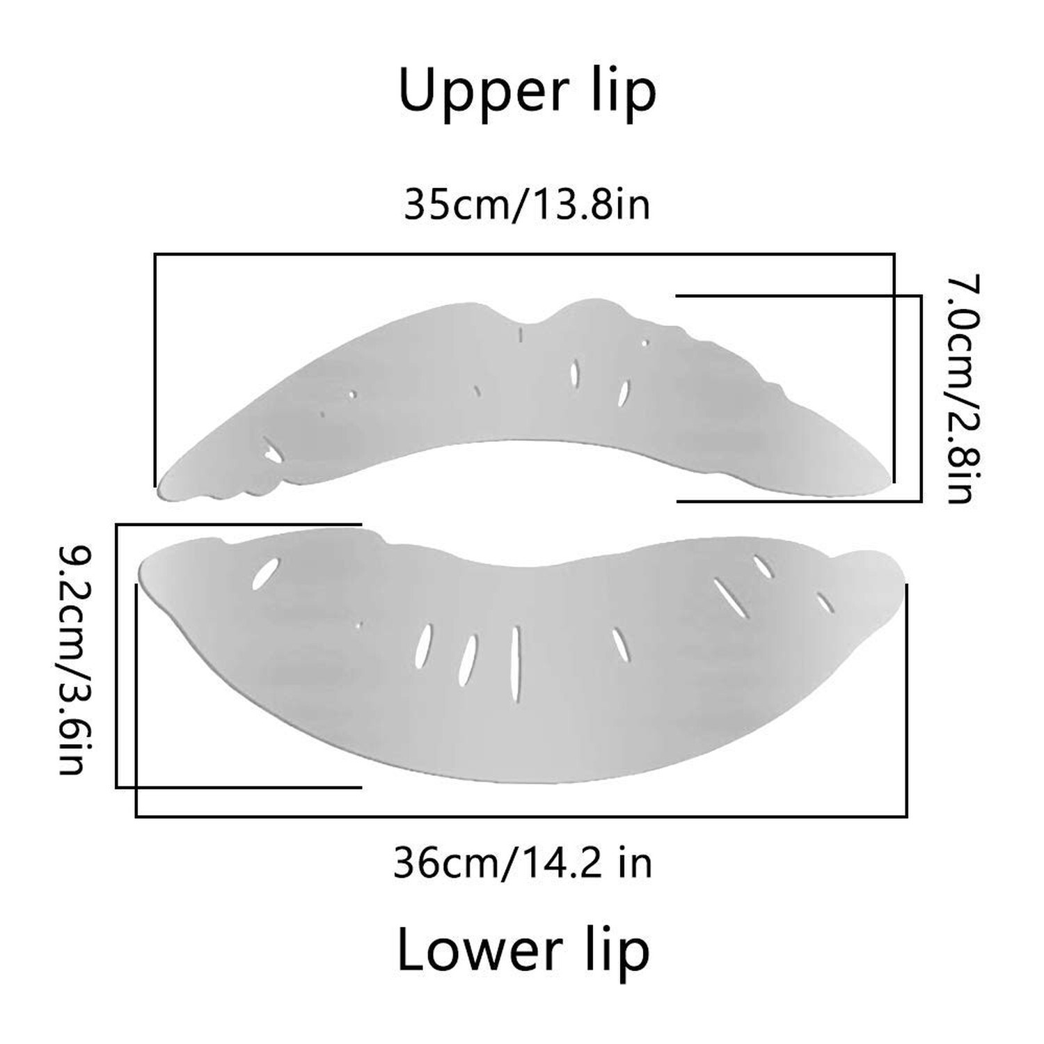 LZYMSZ Lips Mirror Wall Stickers, 2 Set 3D Large Kiss Shape Decals, Acrylic D…