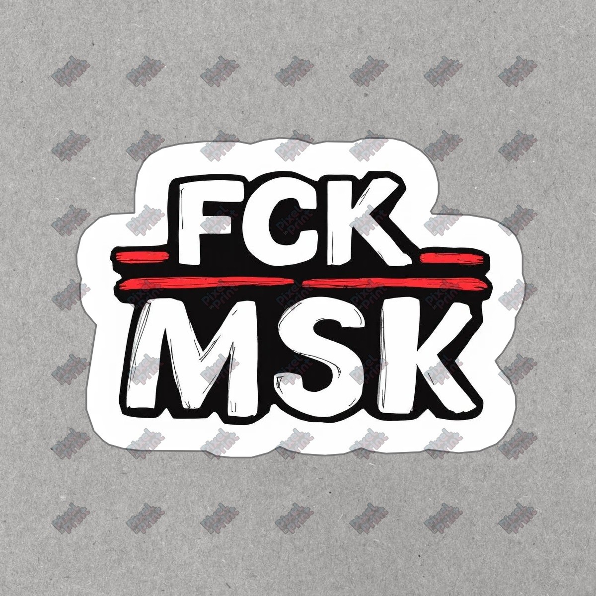 Bold FCK MSK Vinyl Decal Modern Typography Sticker for Home Decor, #9112