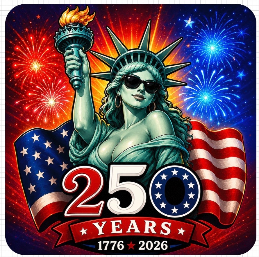 STICKER (BUY 2, GET 1 FREE) 250th Anniversary Of America Statue Liberty sexy USA