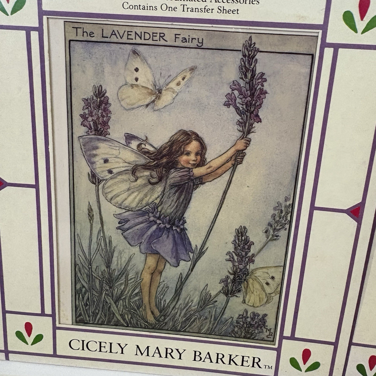 Flower Fairies Of The Garden Cicely Mary Barker 6” Water Transfer Decal 1991