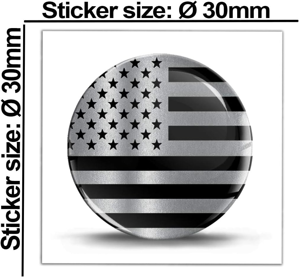 2 X Domed Resin Silicone 3D Waterproof Stickers Decals 100% UV Protected USA Uni