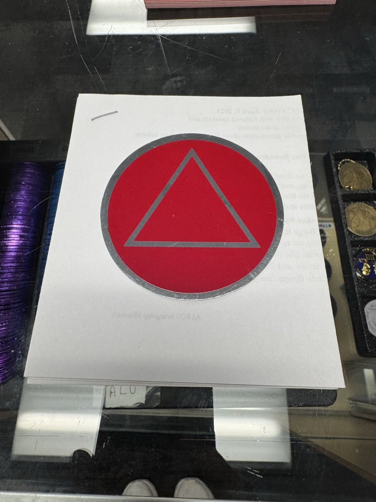 Triangle Circle Vinyl Decal, Multiple Colors