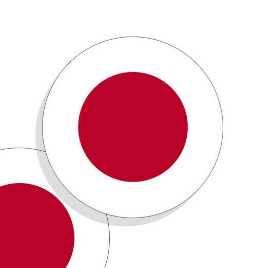 Japan Flag Stickers Flag Decals Vinyl Round Indoor Outdoor Circles 4 pack