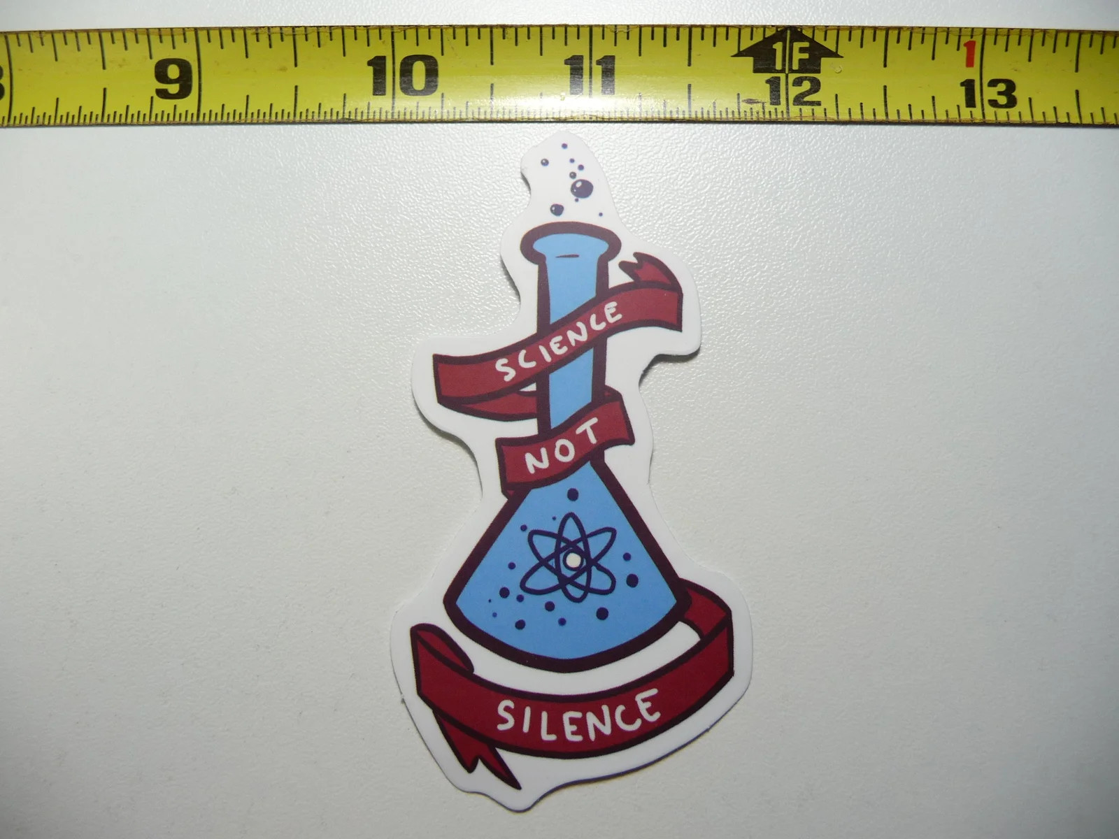 SCIENCE NOT SILENCE BEAKER SMALL STICKER DECAL SCHOOL TEACHER PROFESSOR